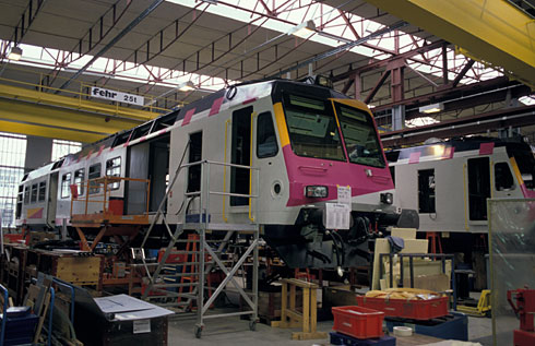 Seehas (RBDe 566, NPZ) im Bau ...