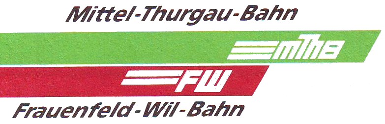Altes Logo der Betriebsgemeinschaft Mittel-Thurgau-Bahn (MThB)/Frauenfeld-Wil-Bahn (FW) ...